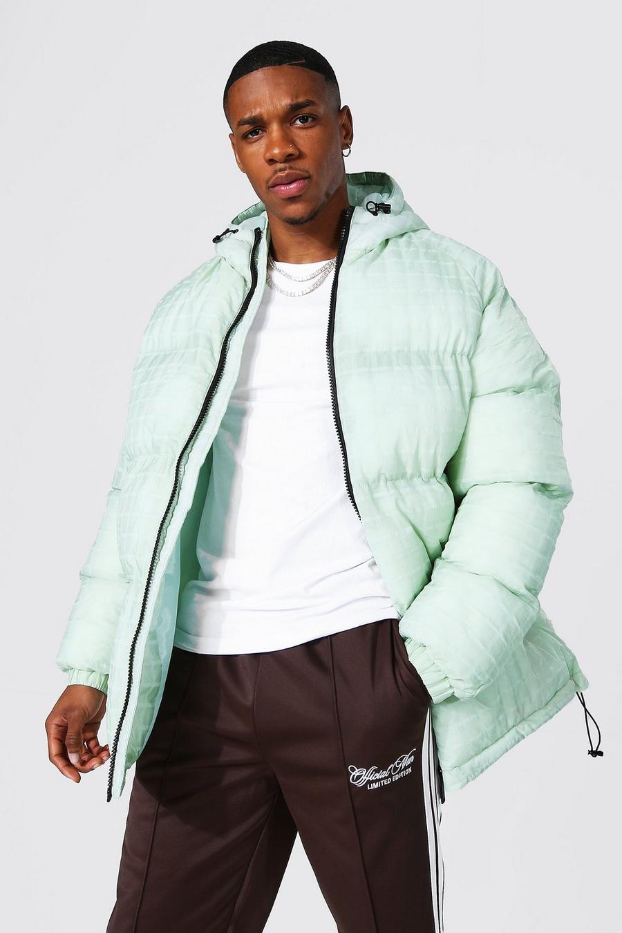 Mint Transparent Large Ripstop Oversized Puffer image number 1