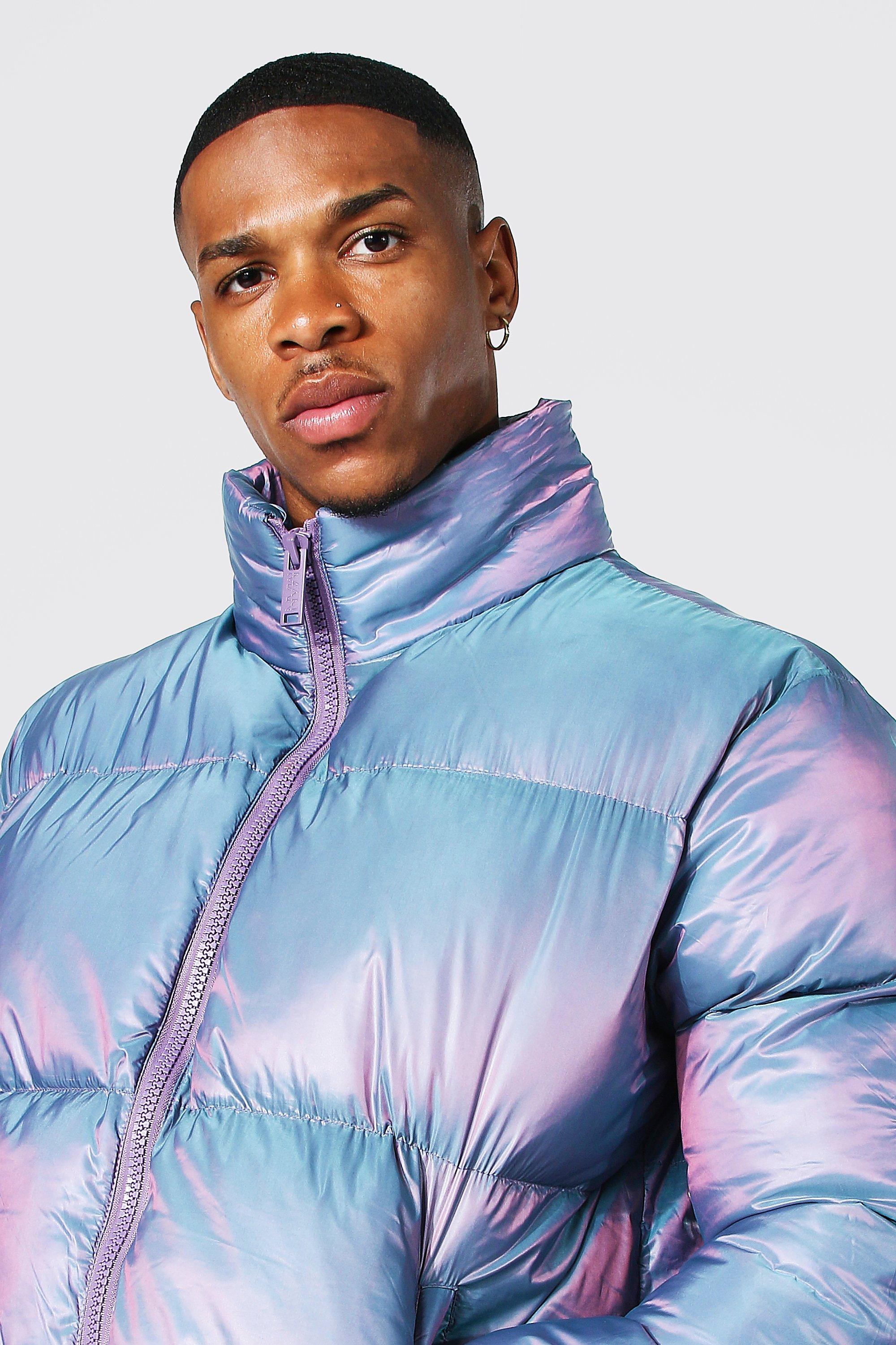 Purple/Blue Iridescent Puffer Jacket