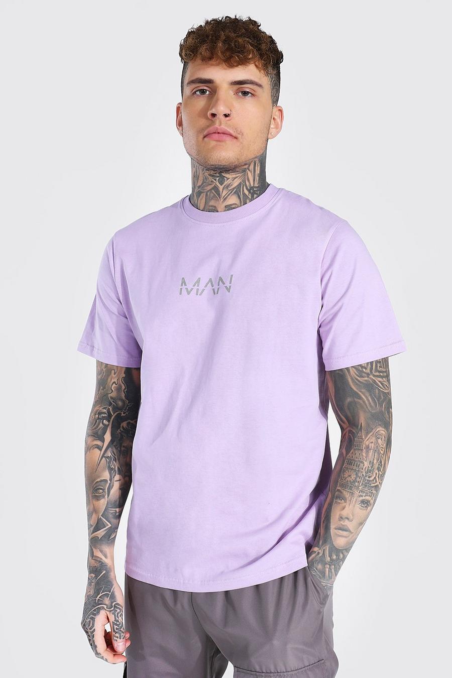 Lilac Original MAN T-shirt med rund hals image number 1