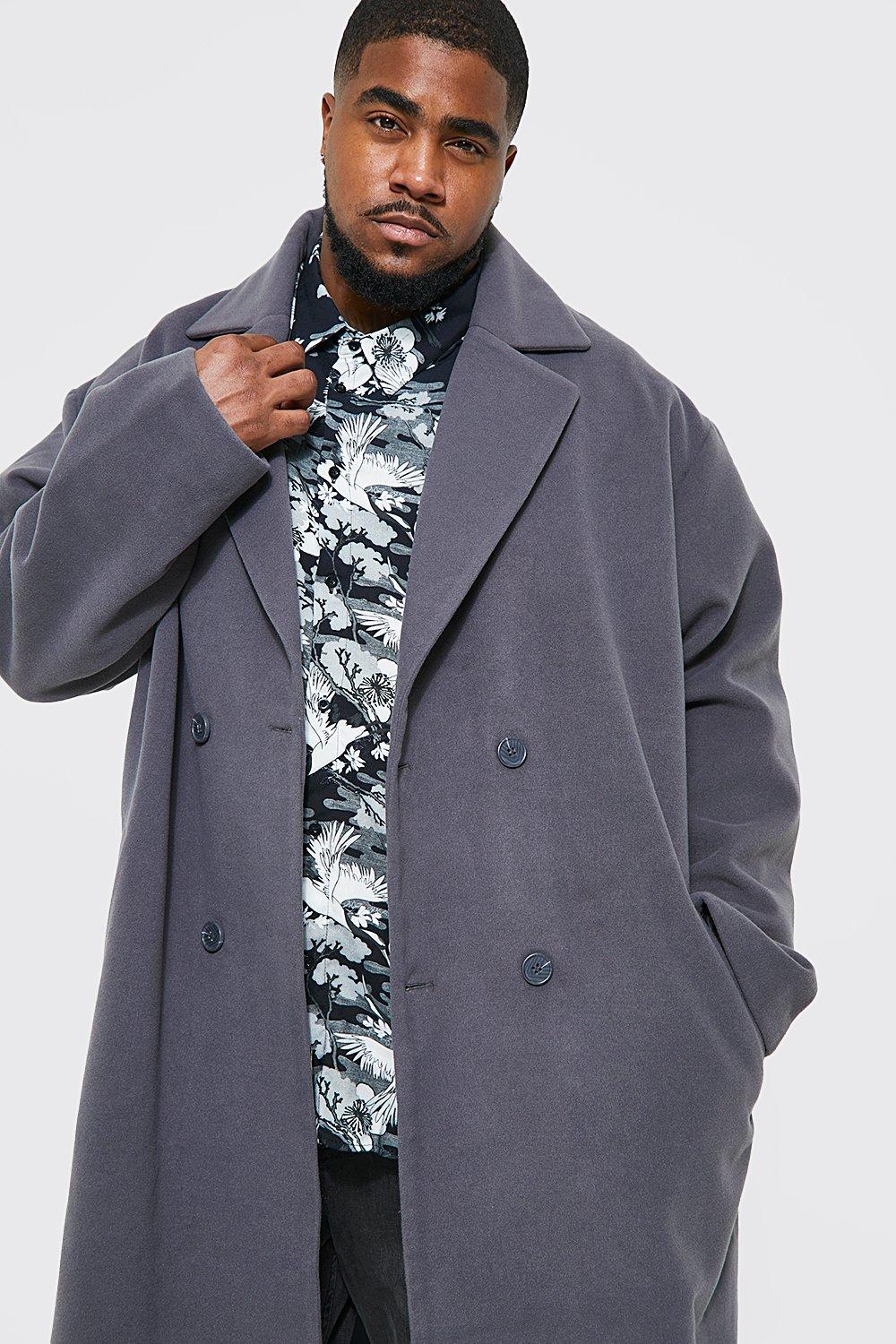 mens big and tall wool coat