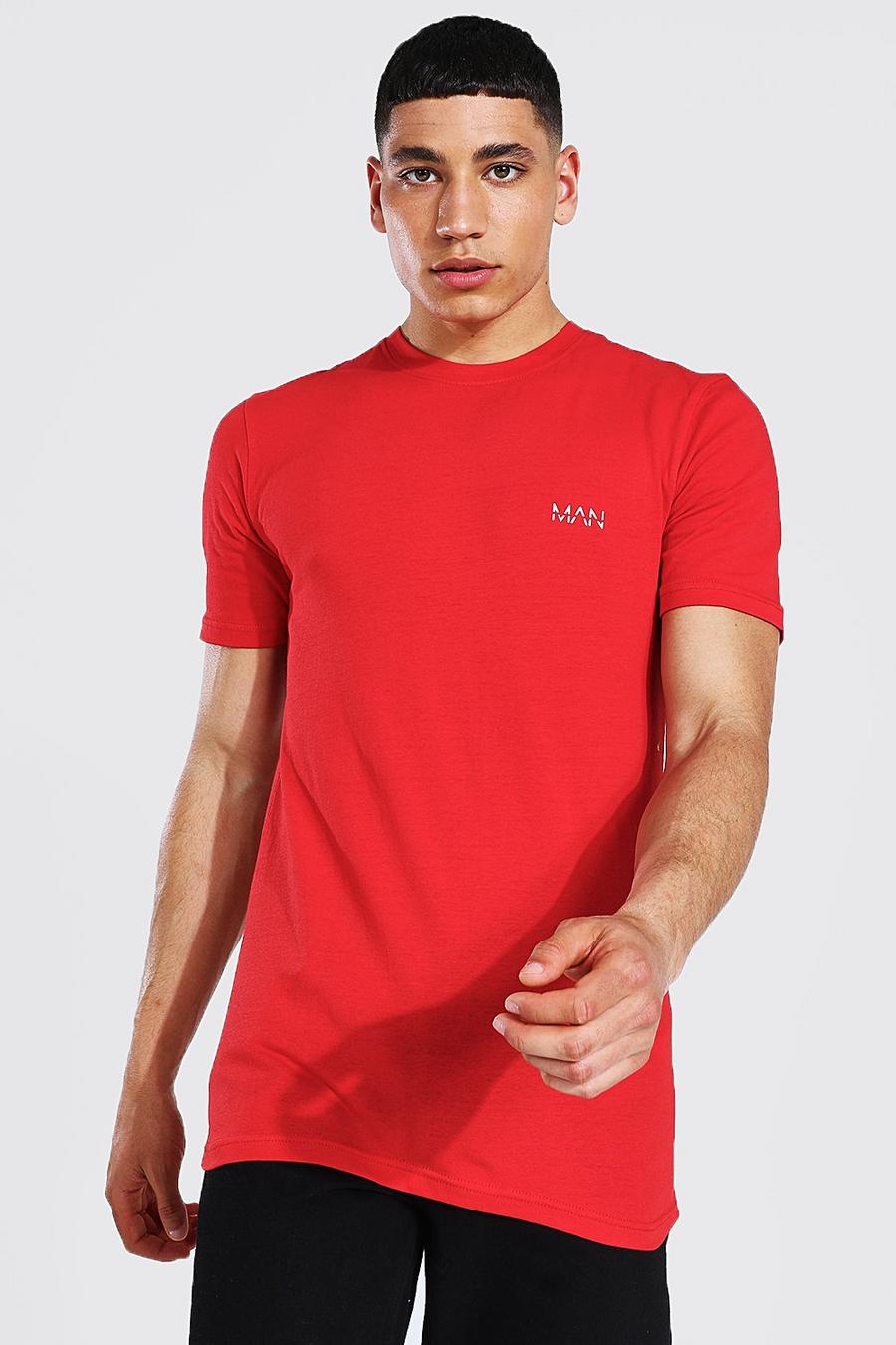 Red Original Man Muscle Fit Crew Neck T-shirt image number 1