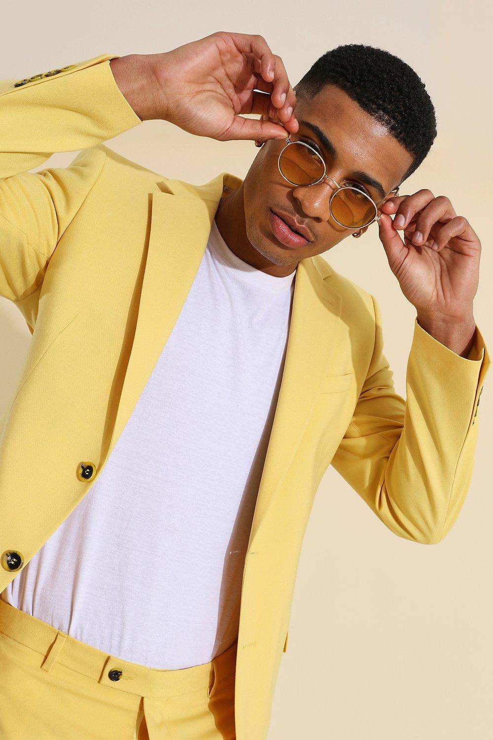 Skinny Yellow Suit Pants