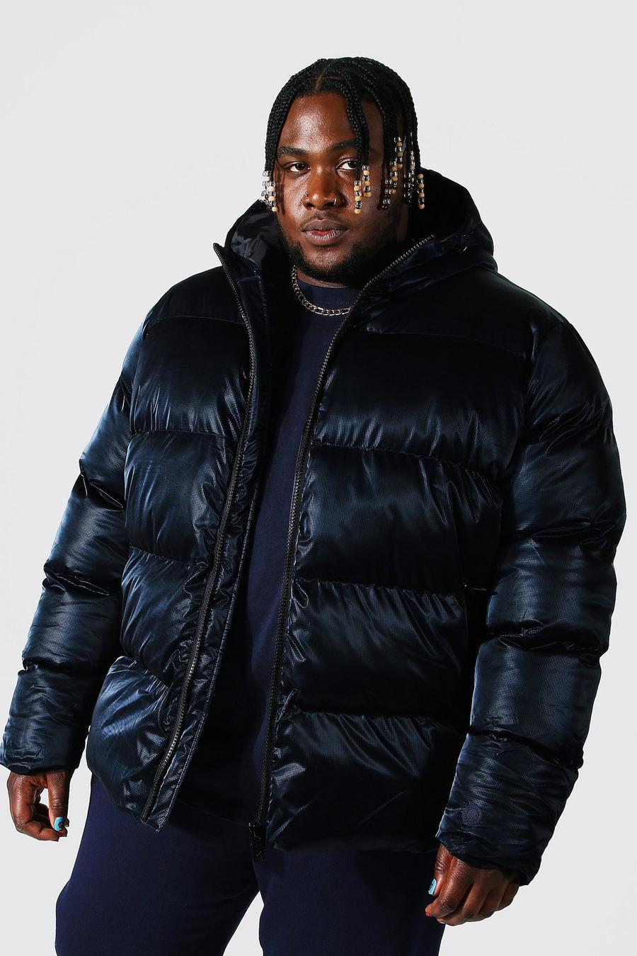 Navy Plus Soft Sheen Ripstop Puffer With Zips image number 1