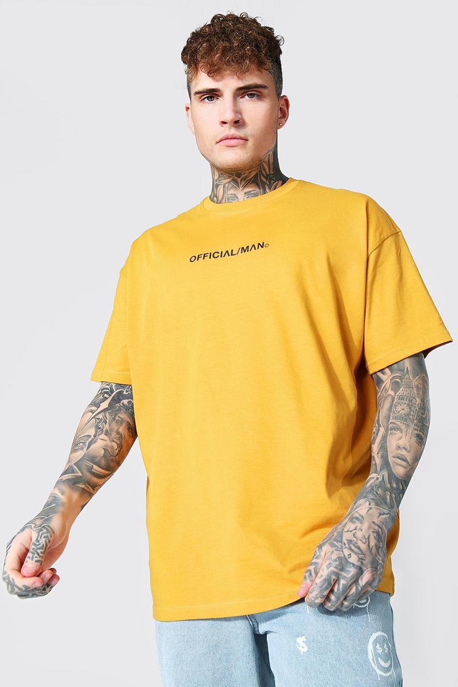 Mustard Official Oversized Man Crew Neck T-shirt image number 1