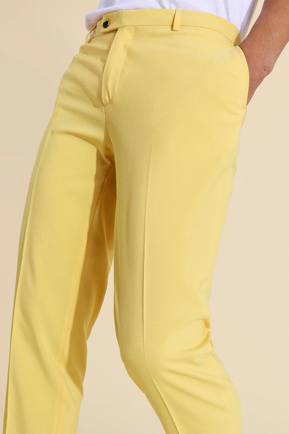 Yellow dress hot sale pants mens