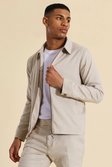 Taupe beige Smart Check Coach Jacket