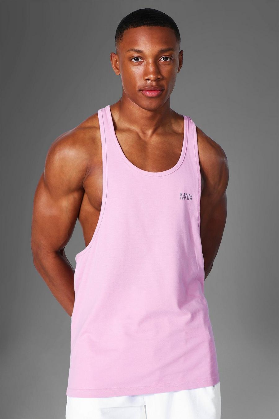 Man Active Racer-Trägershirt, Pink image number 1