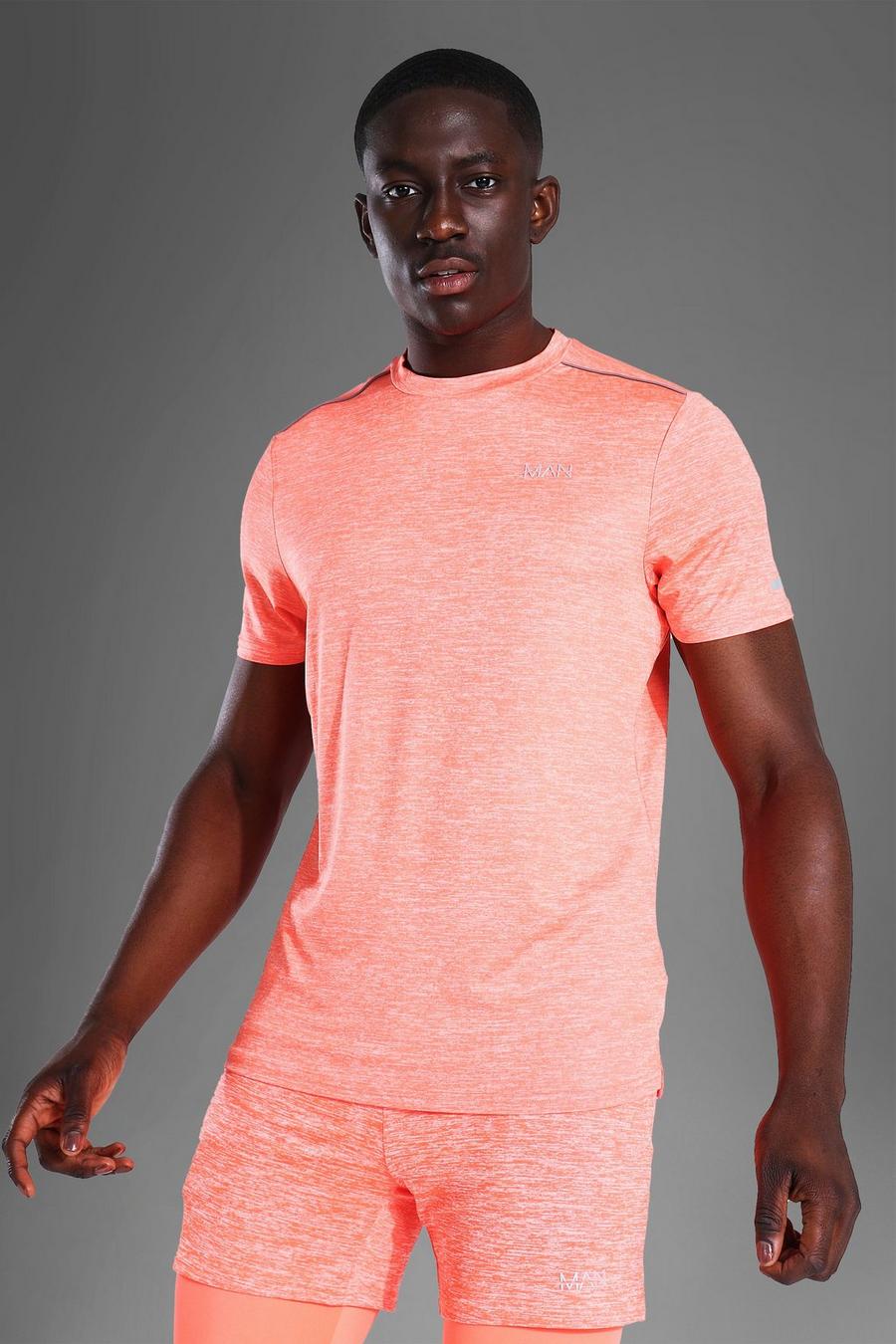 Camiseta MAN Active ligera jaspeada, Peach arancio image number 1