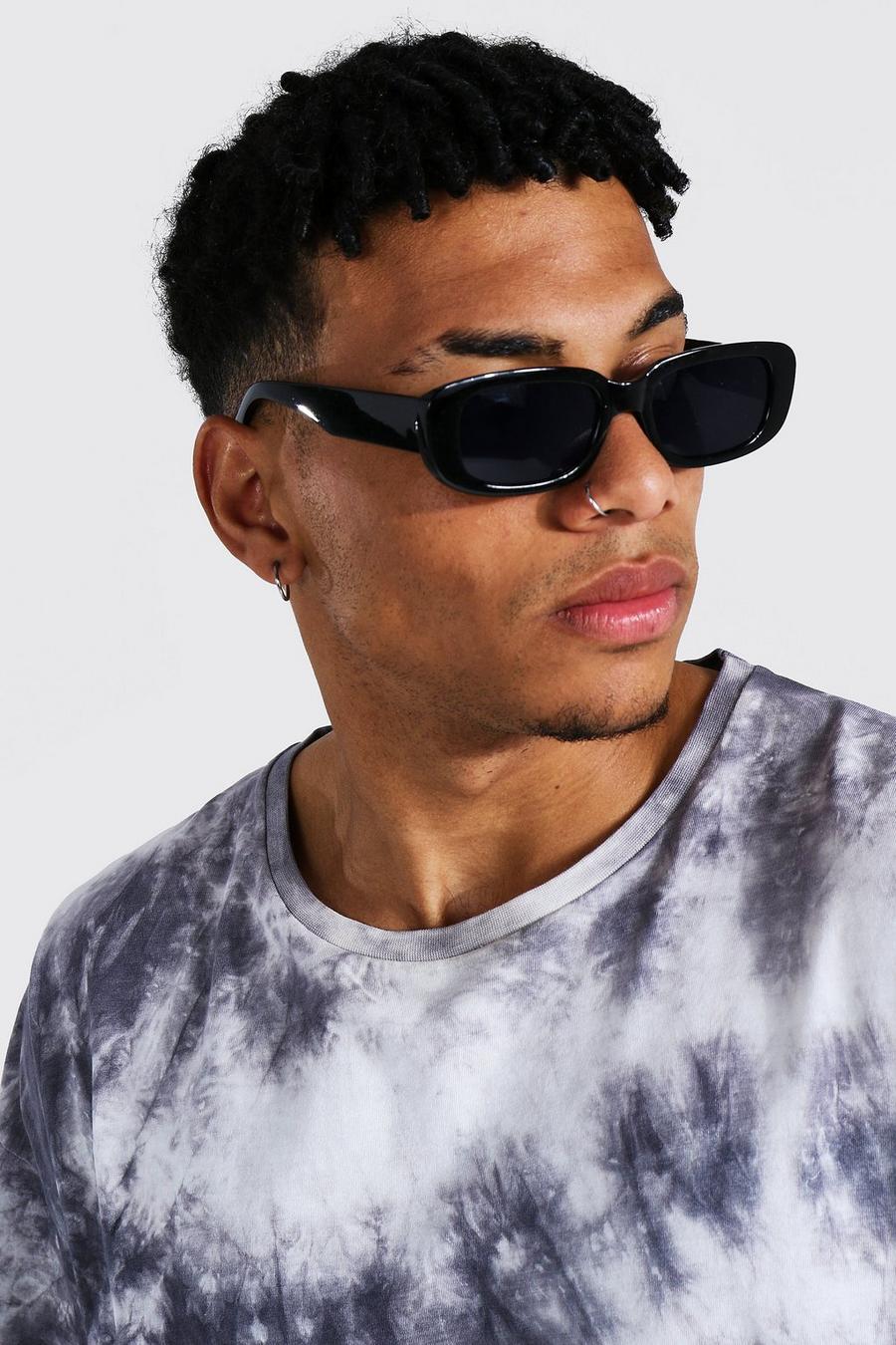 Soft Rectangle Sunglasses, Black image number 1