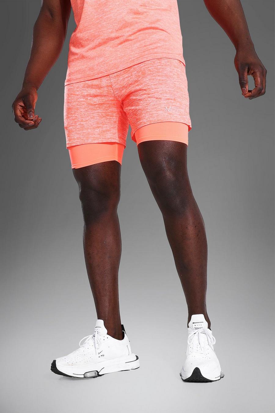 Peach Man Active Dunne Mergel 2-In-1 Shorts image number 1