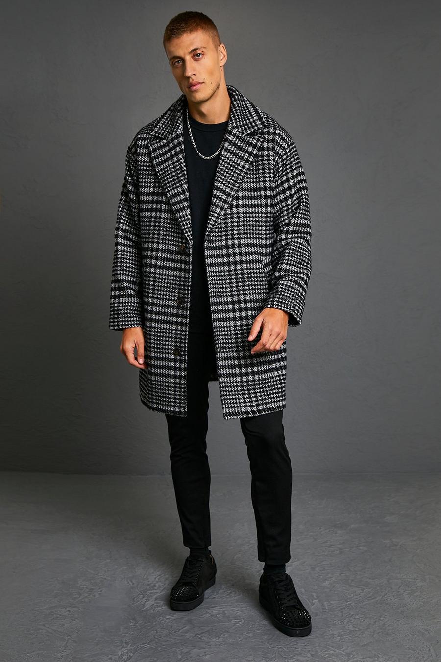 Charcoal Pow Check Single Breasted Overcoat image number 1
