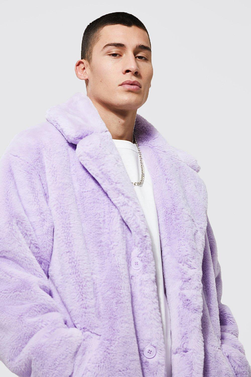 Purple on sale furry jacket