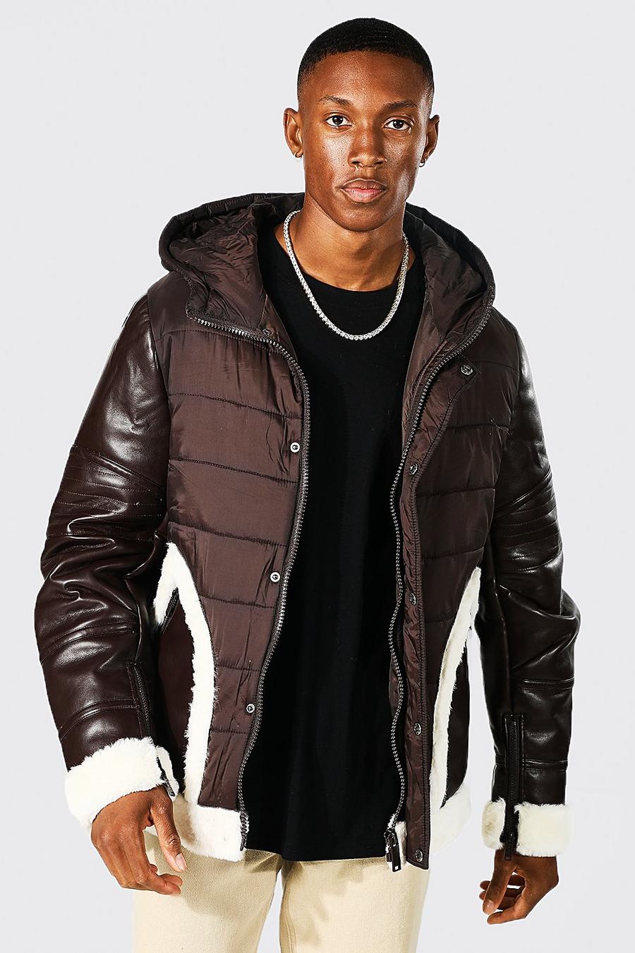 Chocolate Aviator With Puffer Body Styling image number 1