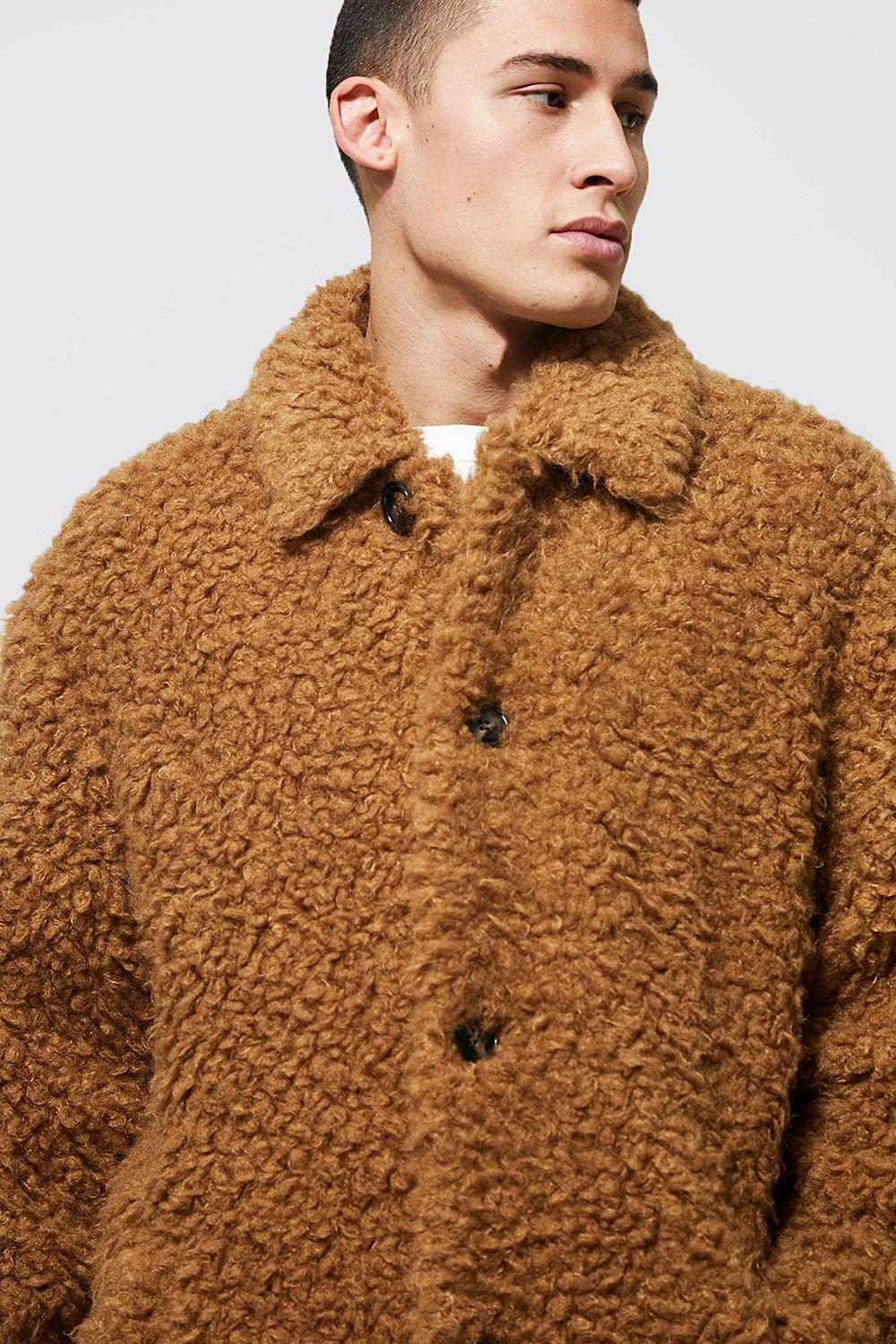 Men on sale teddy coat