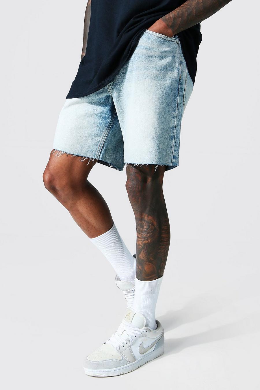 Light blue Relaxed Fit Rigid Jean Short image number 1