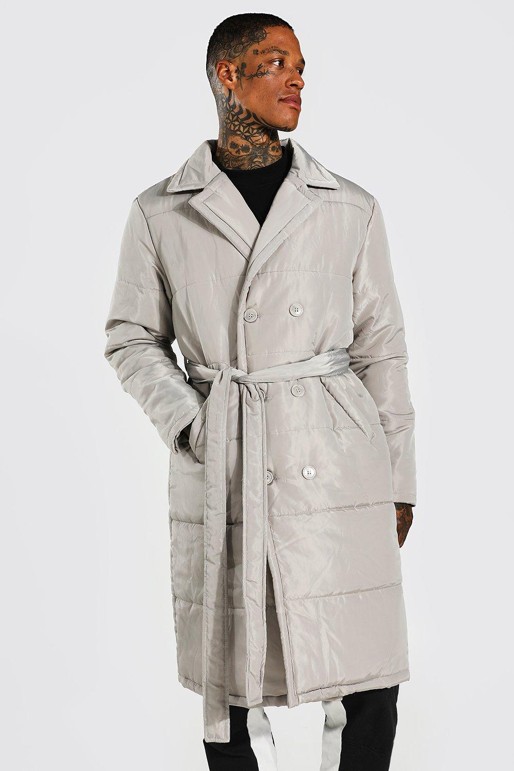 Mens padded store trench coat