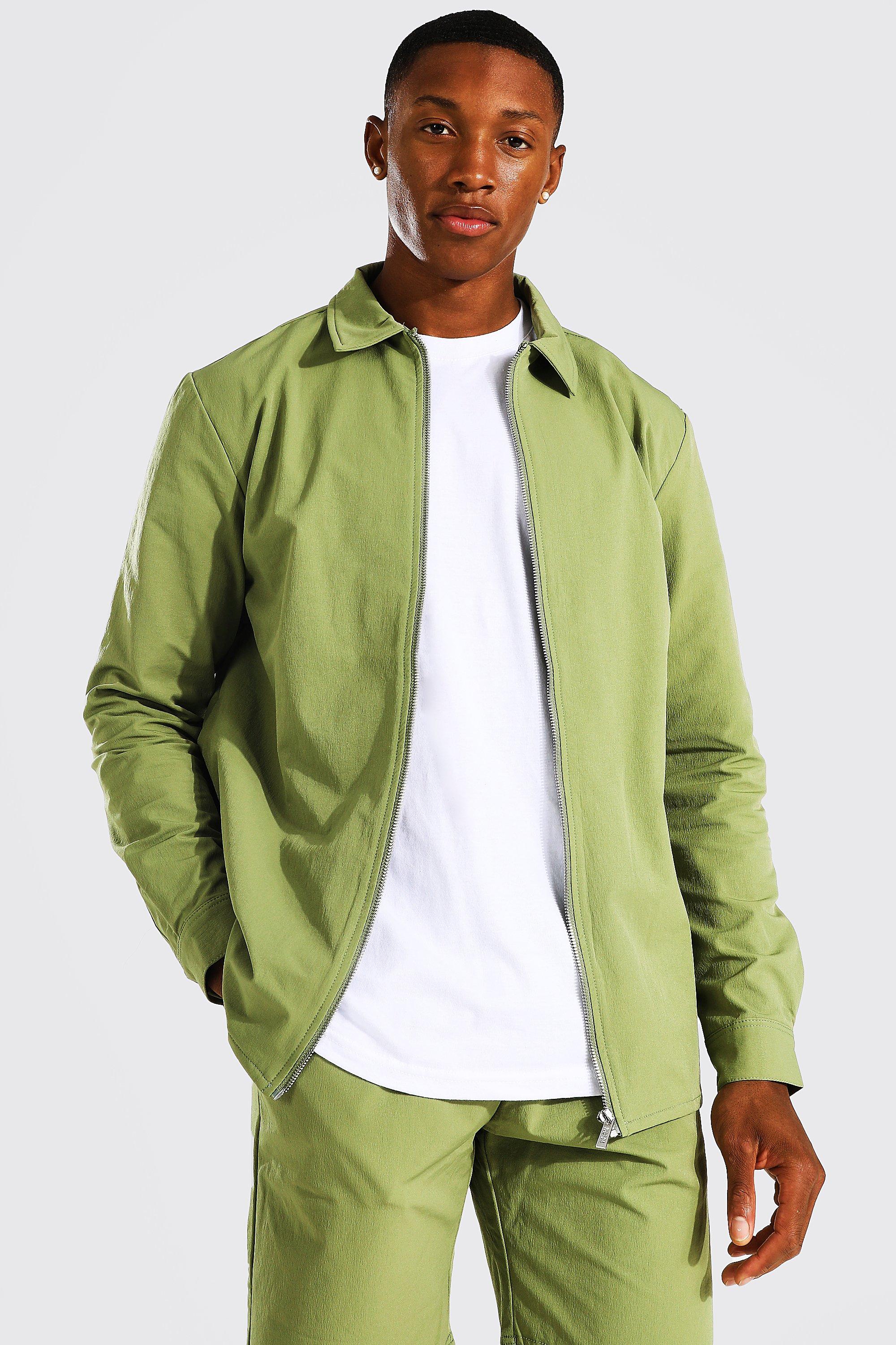Sage Tailored Zip Through Harrington