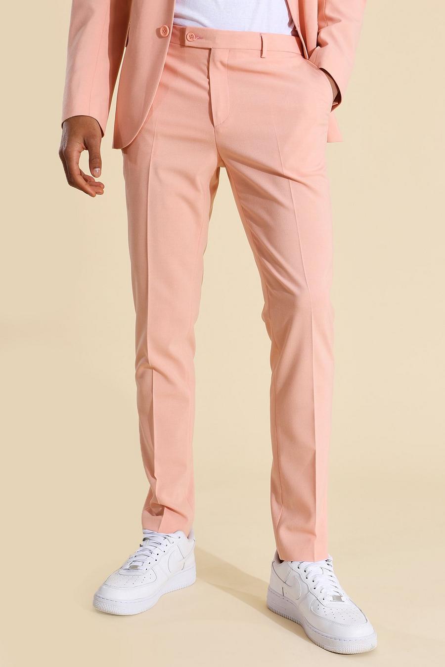 Skinny Coral Suit Trousers image number 1
