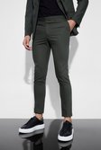 Super Skinny Khaki Suit Trousers