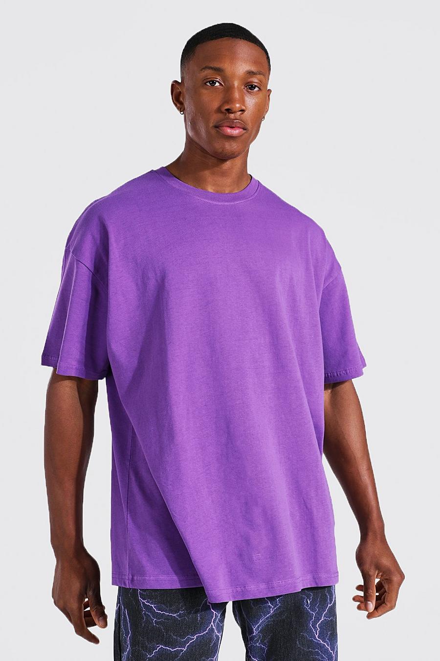 Purple Oversized T-Shirt Met Crewneck image number 1
