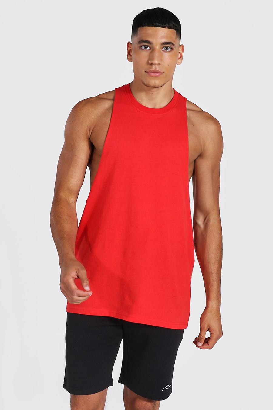 Red Drop Armhole Racer Back Tank image number 1