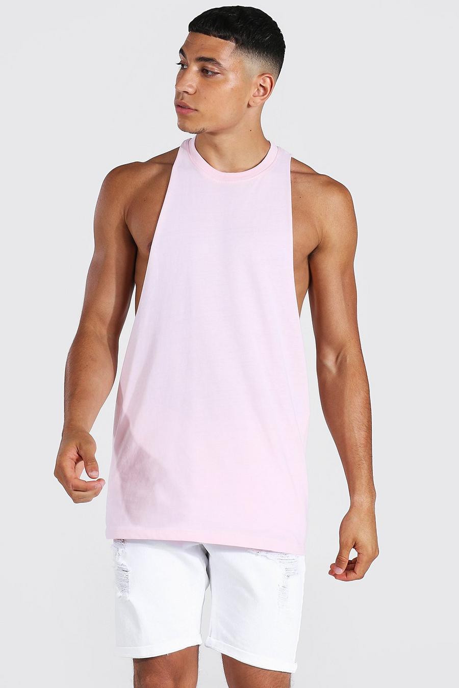 Light pink Tank Top Met Grote Armgaten En Racer Rug image number 1