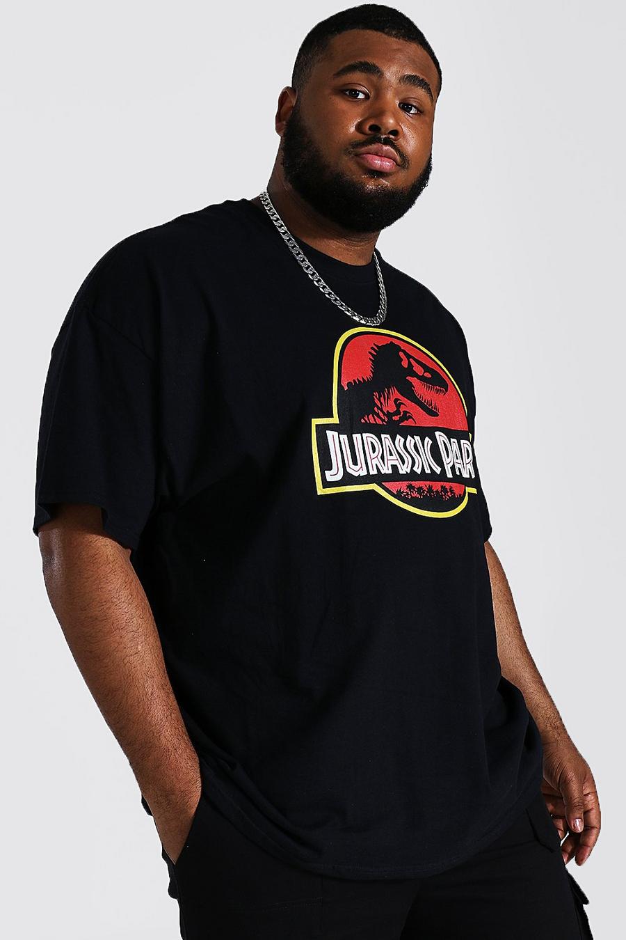 Black Plus Size Gelicenseerd Jurassic Park T-Shirt image number 1
