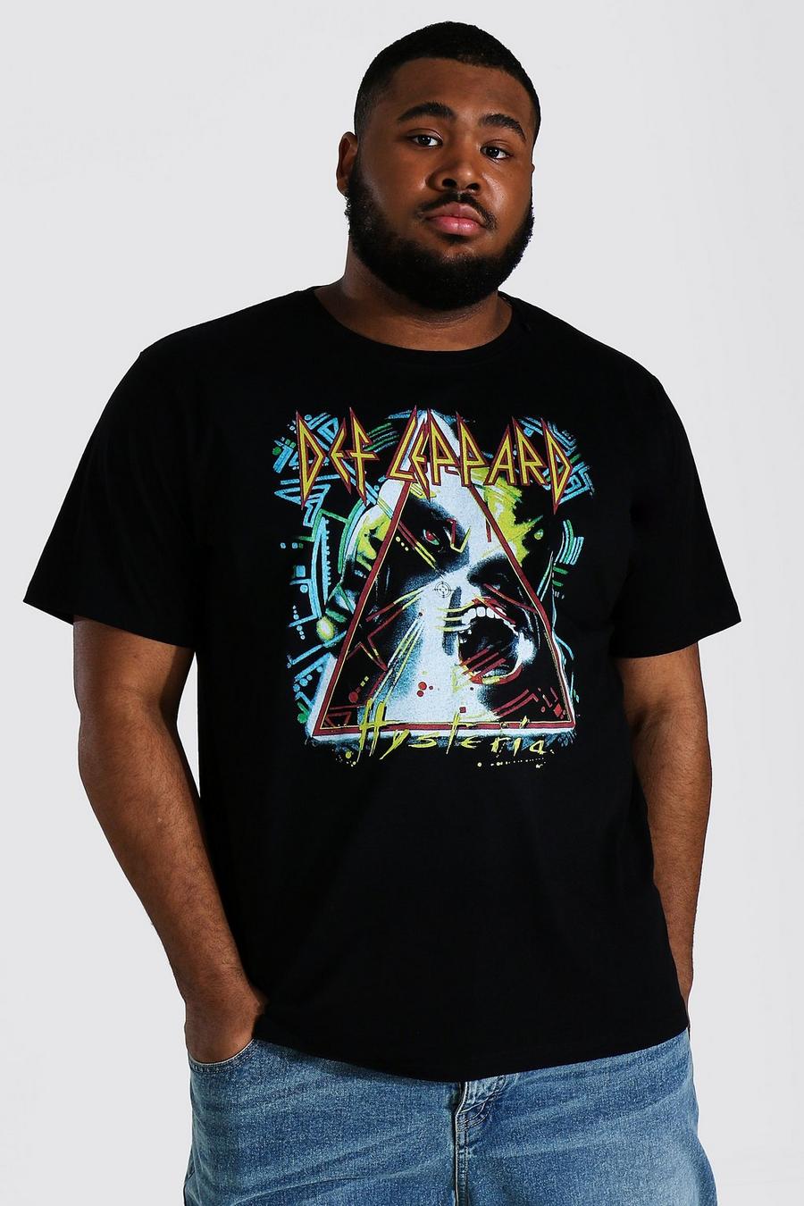 Black Plus Size Gelicenseerd Def Leppard T-Shirt image number 1