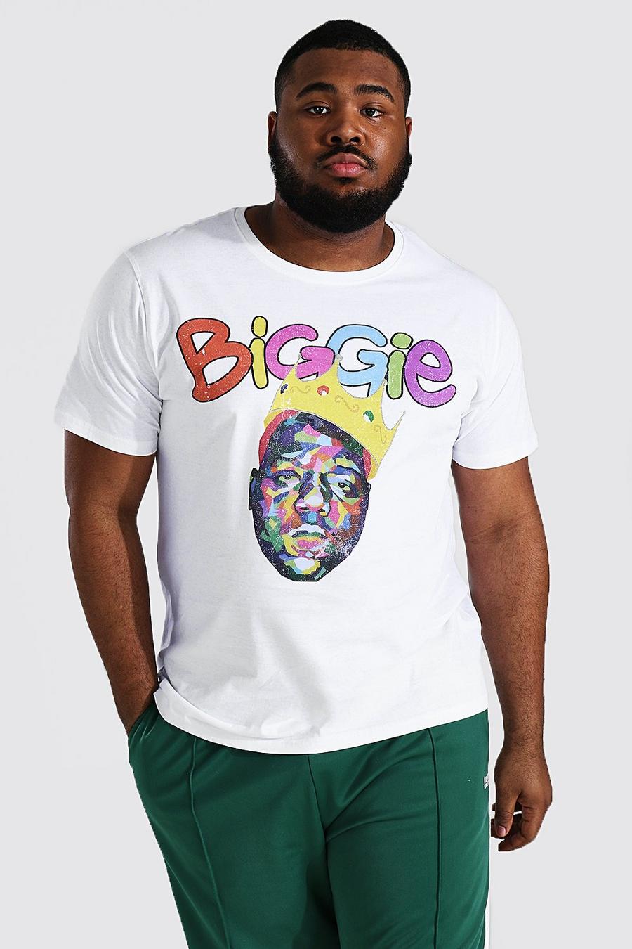 T-shirt Plus Size con stampa ufficiale di Biggie Art, Bianco image number 1