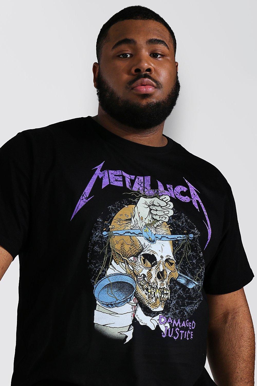 Camiseta Plus con de Metallica y calavera | boohoo