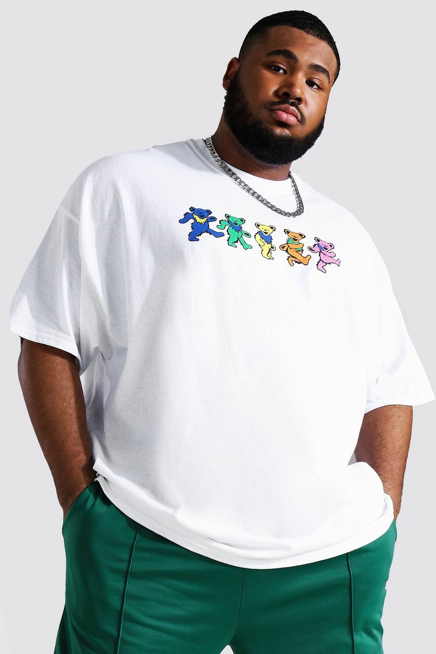 White Plus Size Gelicenseerd Grateful Dead T-Shirt image number 1