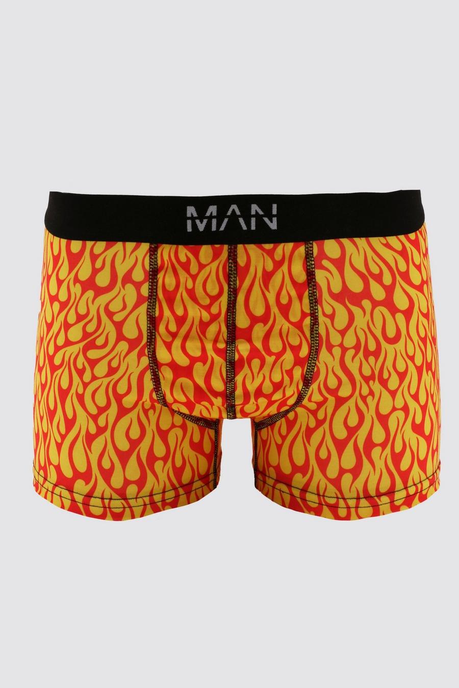 Man Dash Jersey-Boxershorts mit Flammen-Print, Red image number 1