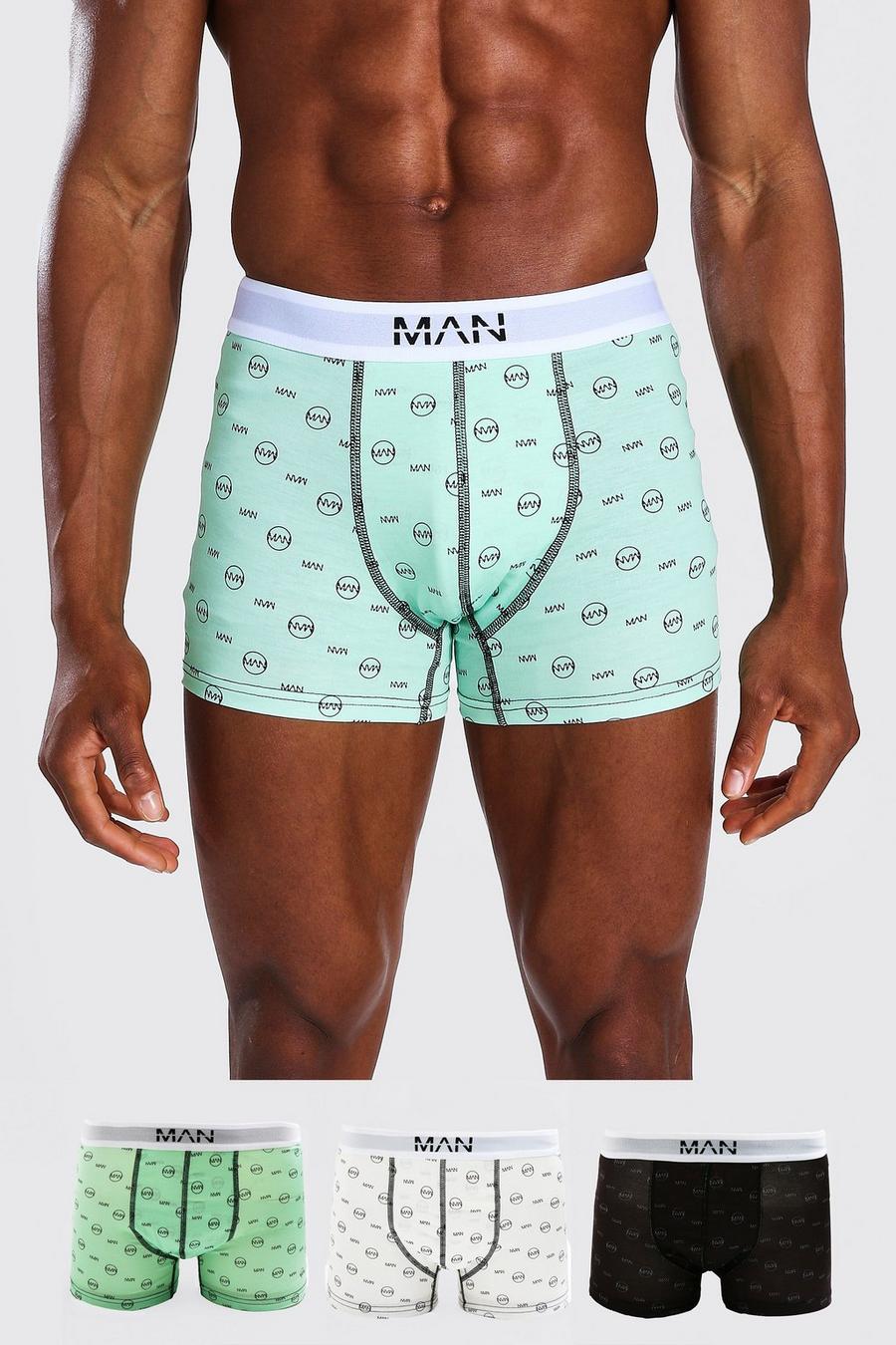 Multi 3 Pack Man All Over Print Trunk image number 1