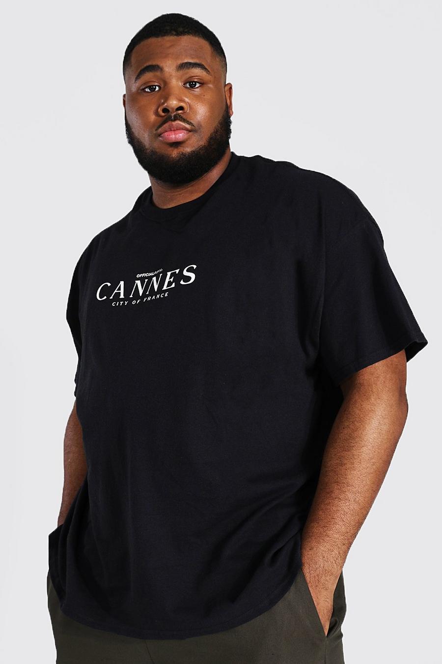 Black Plus Size Cannes City Graphic T-Shirt image number 1