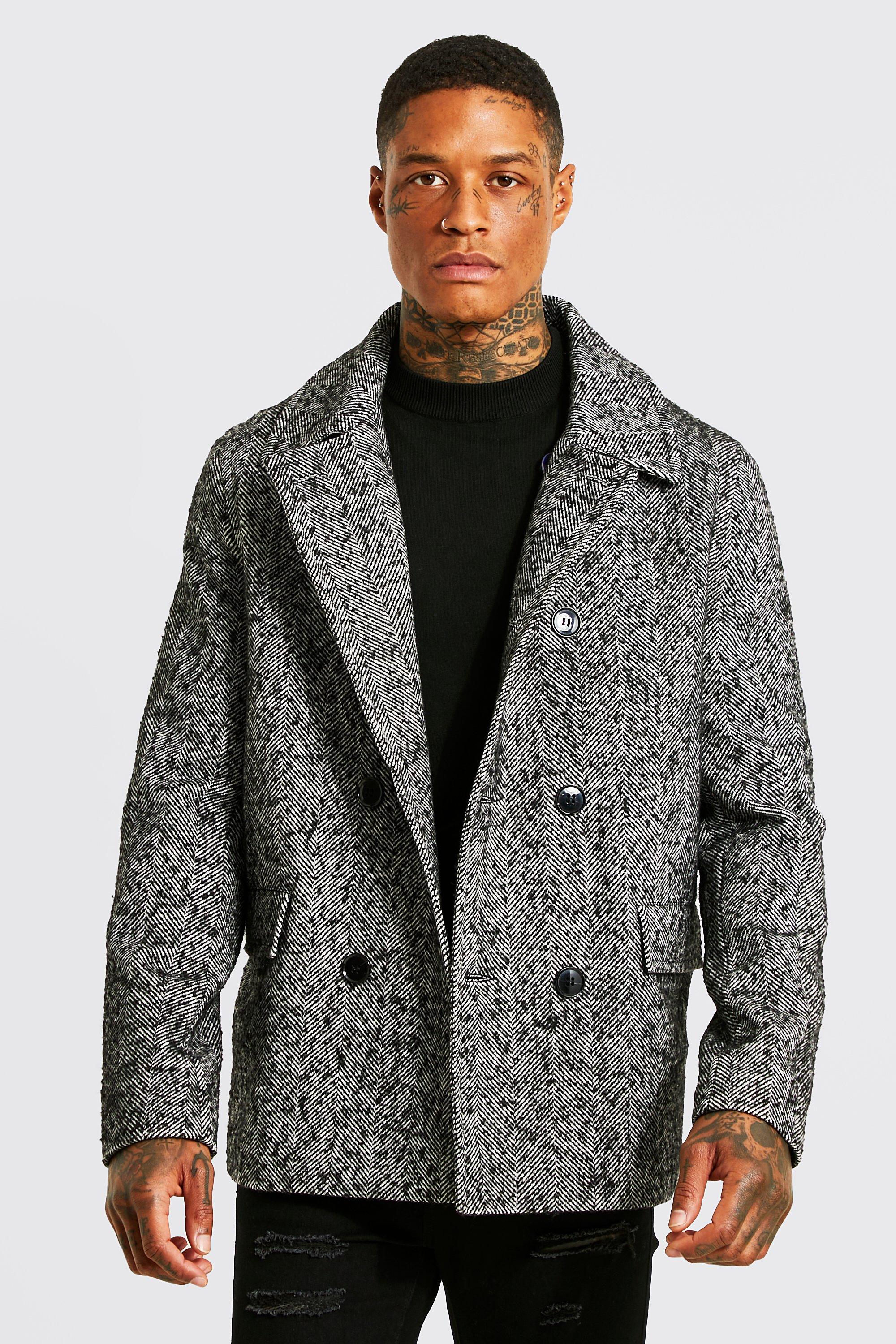 Herringbone 2025 peacoat mens