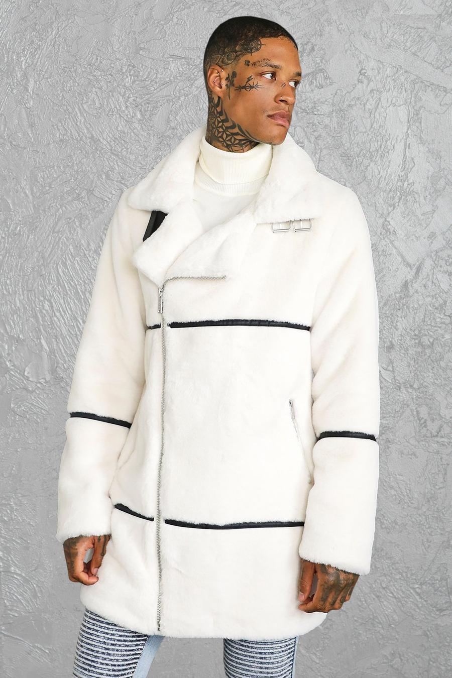 boohoo manteau blanc