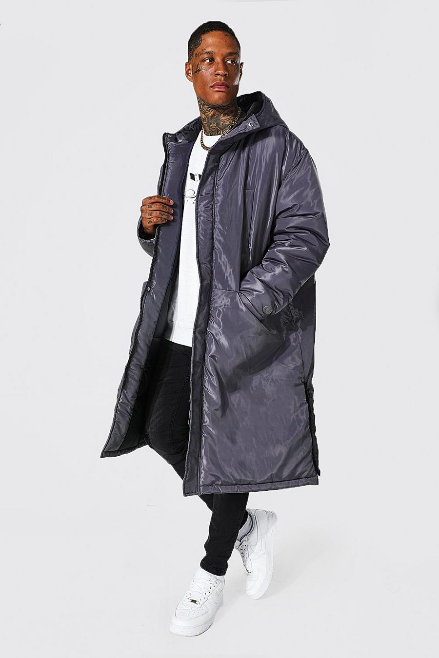 Charcoal Clean Utility Longline Parka image number 1