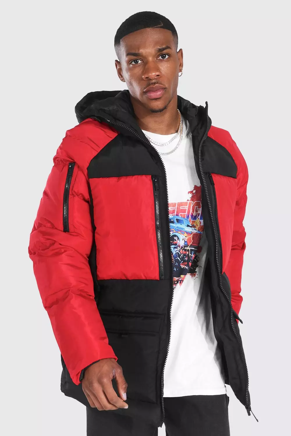 Boohoo man clearance parka