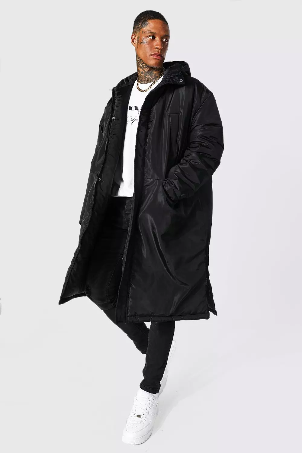 Mens longline store parka coat