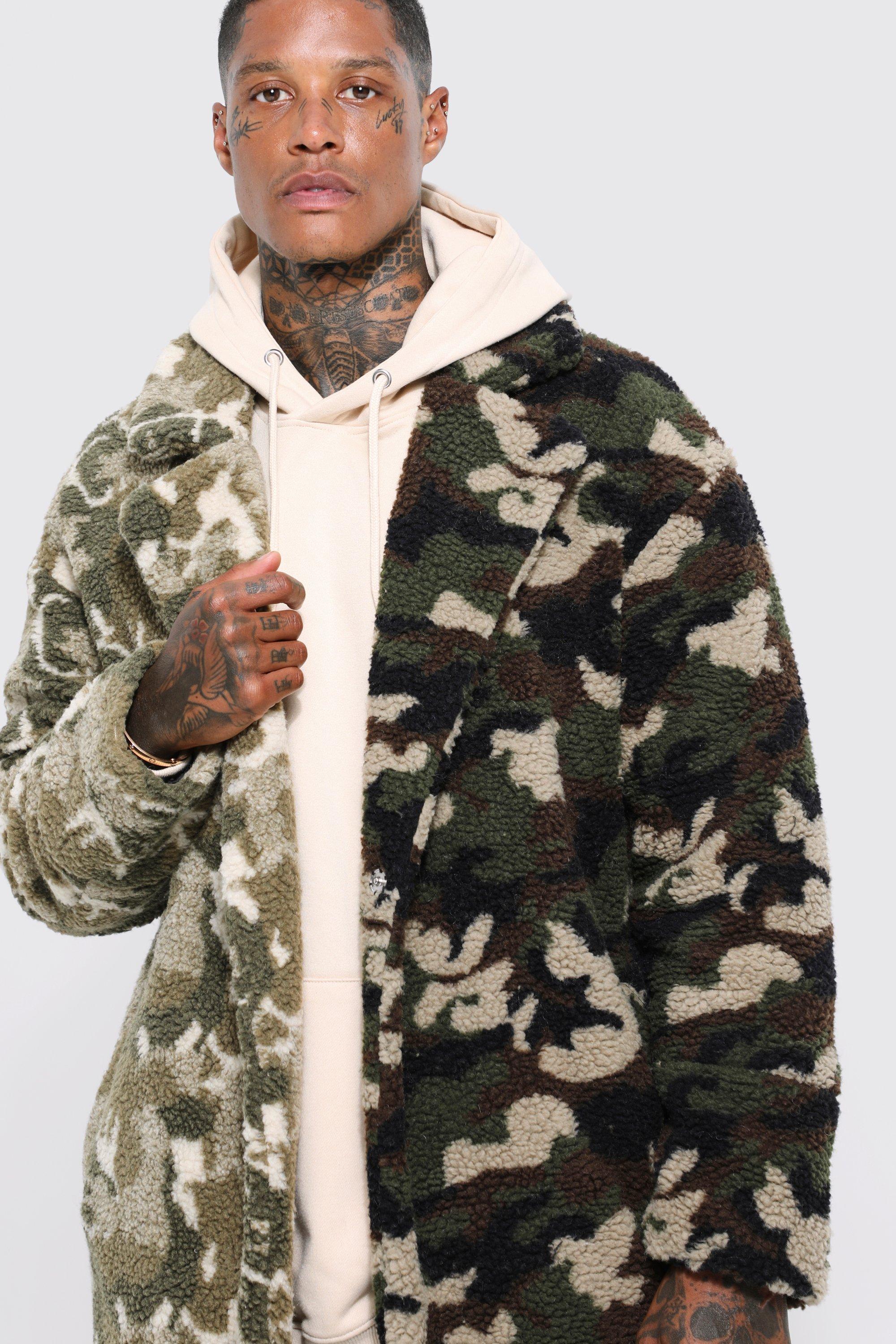 Mens camo hot sale fleece jacket