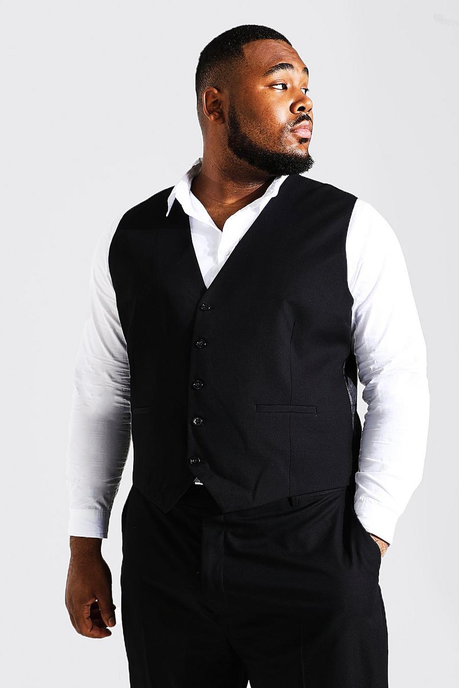 Black Plus Size Regular Fit Vest image number 1