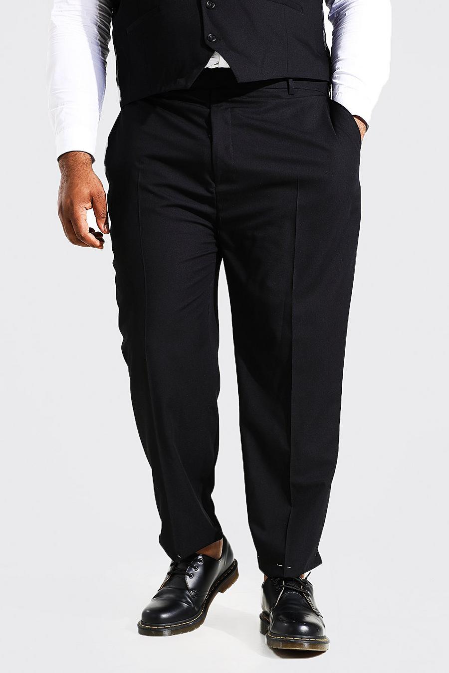 Grande taille - Pantalon de costume droit, Black noir
