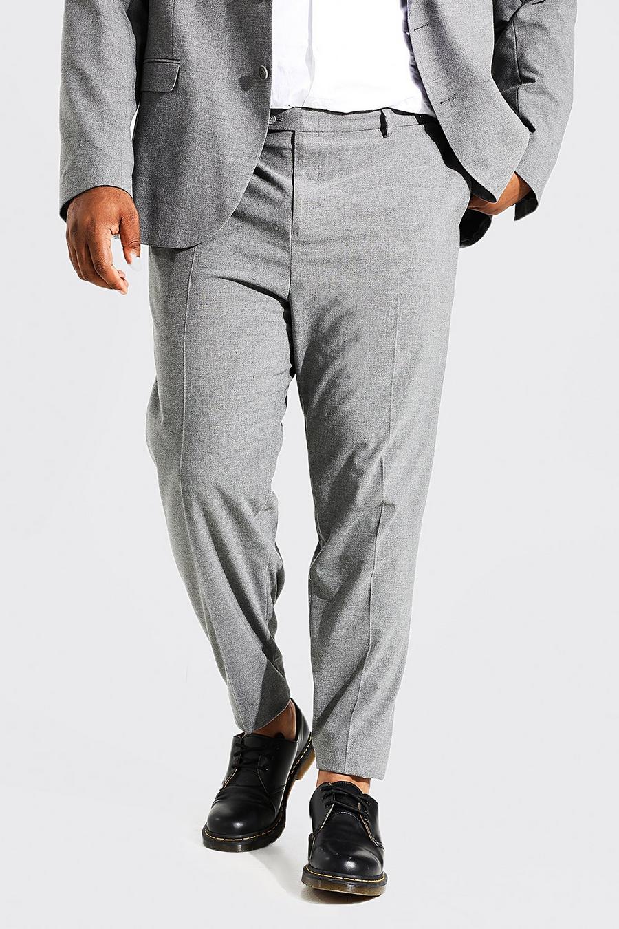 Grey Plus Size Slim Fit Trouser image number 1