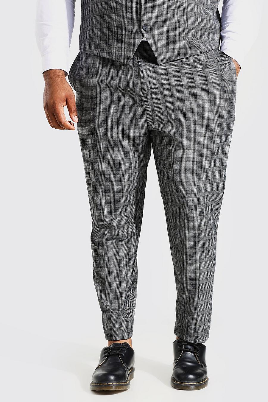 Grey Plus Size Slim Fit Pantalons image number 1
