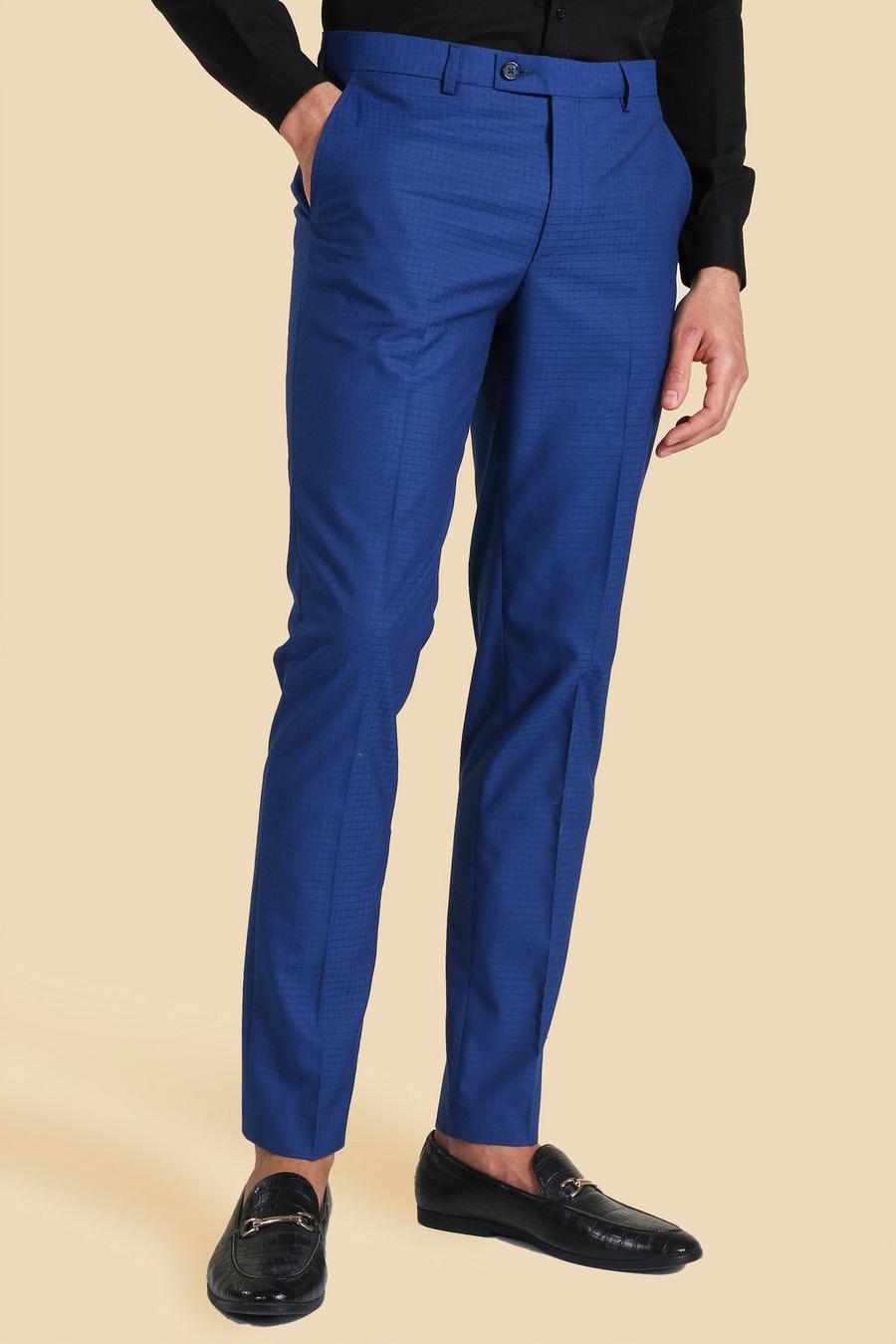 מכנסי חליפה סקיני בצבע כחול image number 1