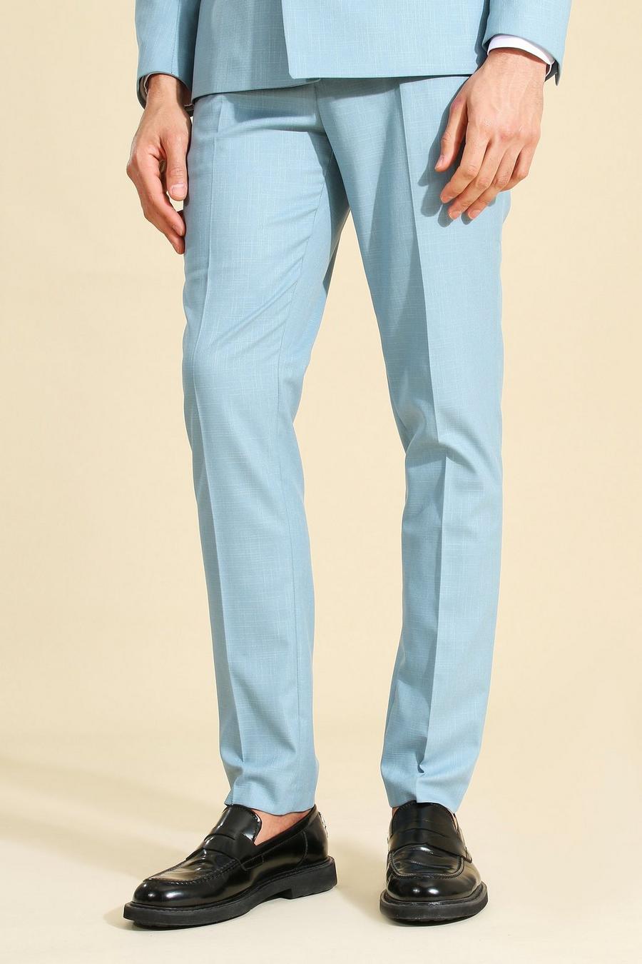 Mint Crosshatch Skinny Suit Pants image number 1