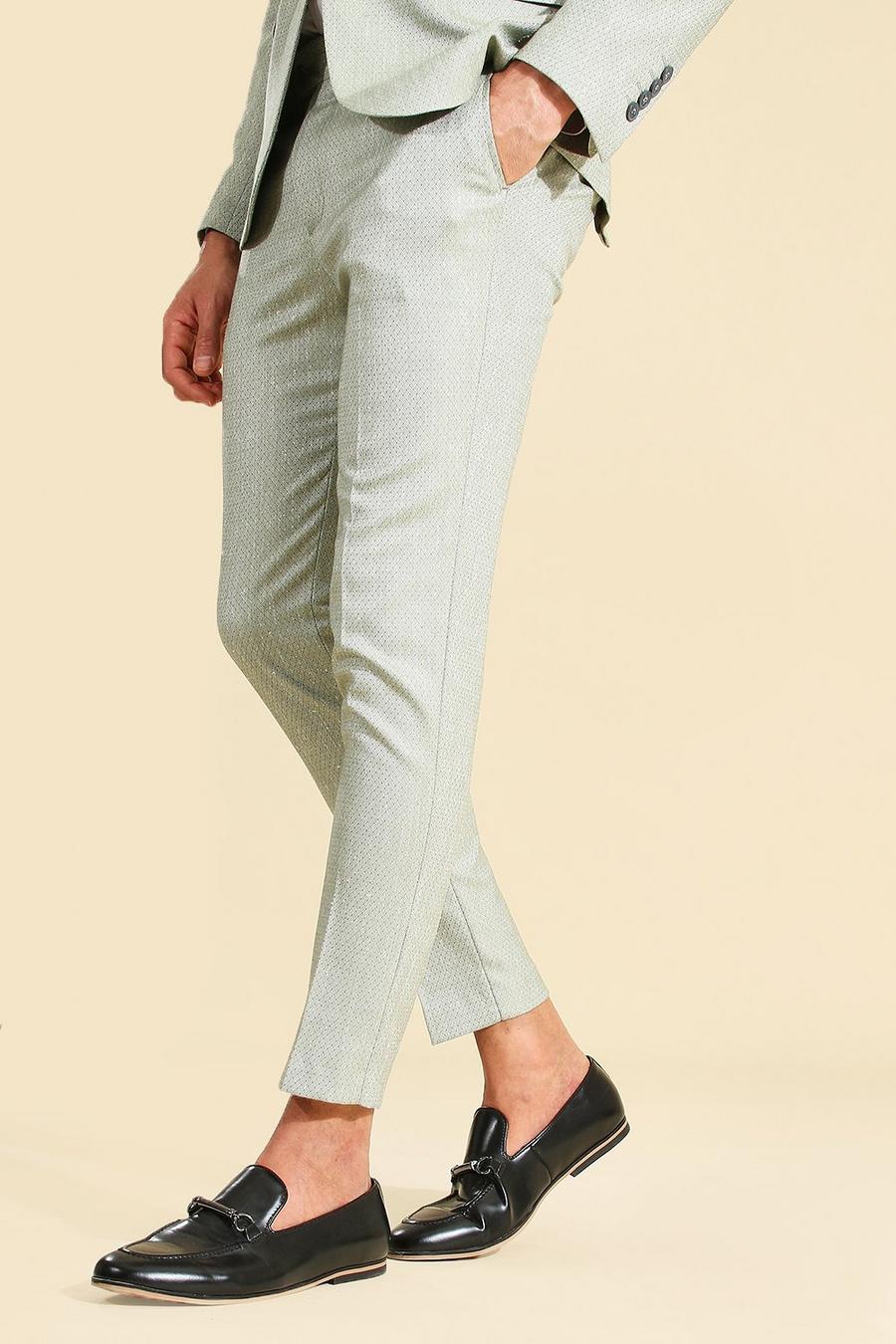 Mint Super Skinny Fit Pantalons Met Textuur image number 1