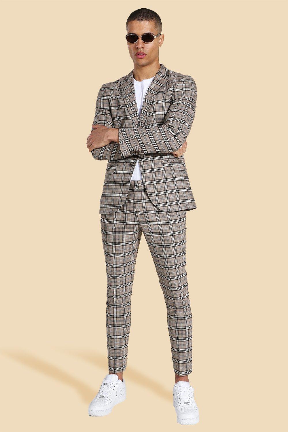 Super Skinny Check Suit Pants | boohoo USA Super Skinny Check Suit Pants | boohoo USA