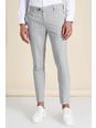 Grey gris Super Skinny Check Suit Trouser