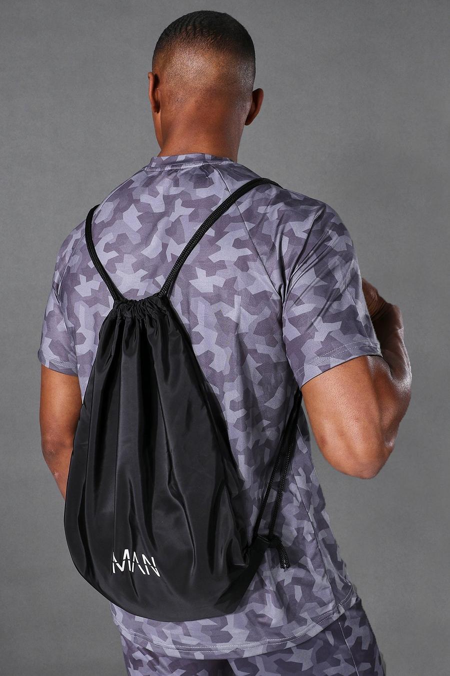 Black Man Active Drawstring Bag image number 1